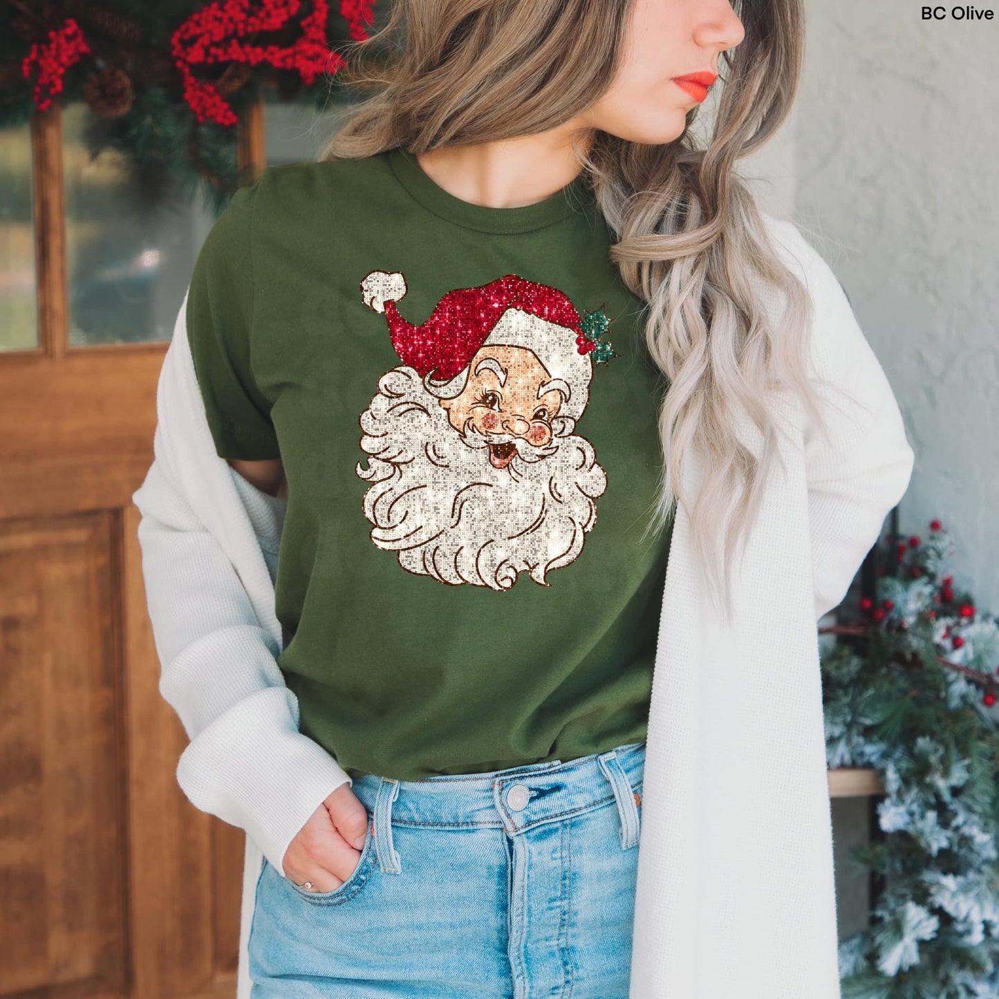 Sparkle Santa Tshirt