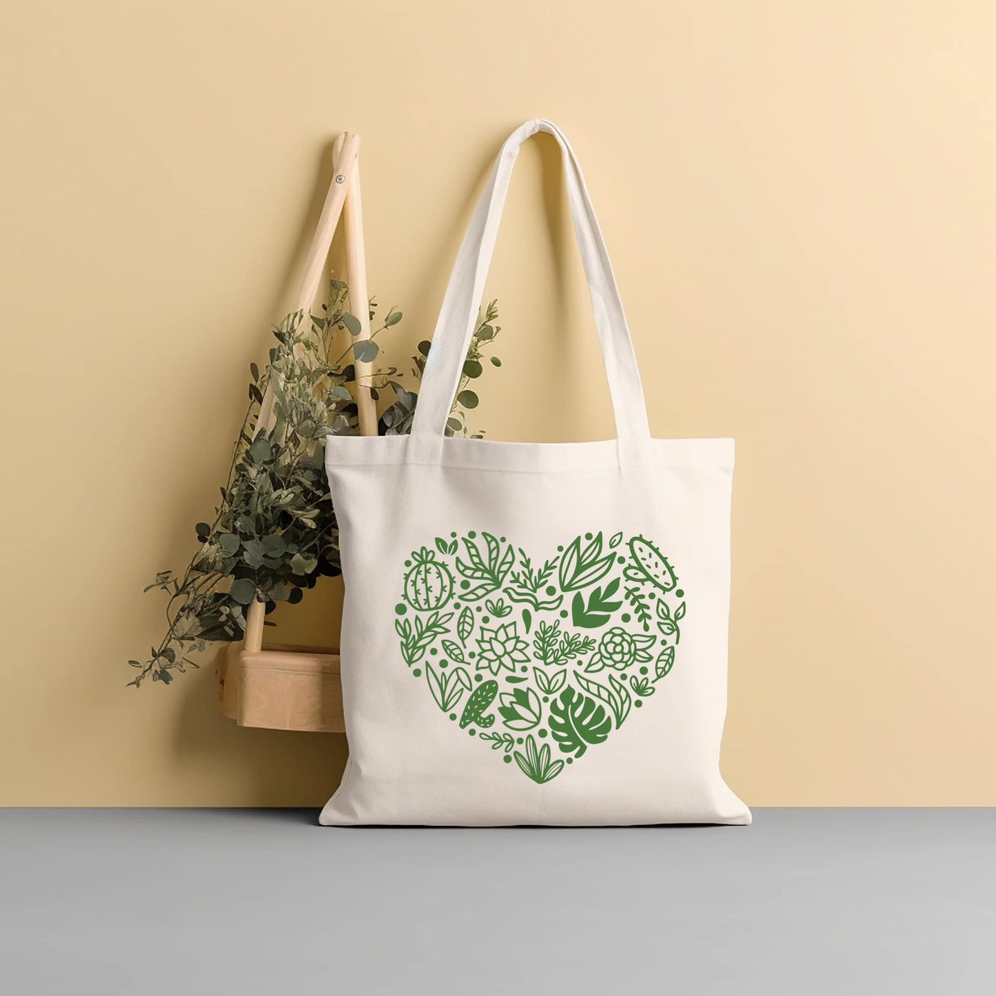Heart Plant Lady XL Tote Bag