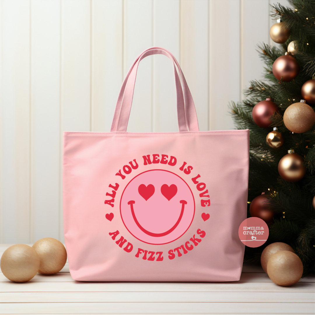 Arbonne XL Pink Tote Canvas Zipper Bag