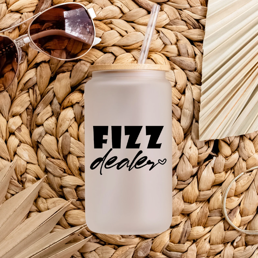 Arbonne Fizz Dealer Frosted glass can