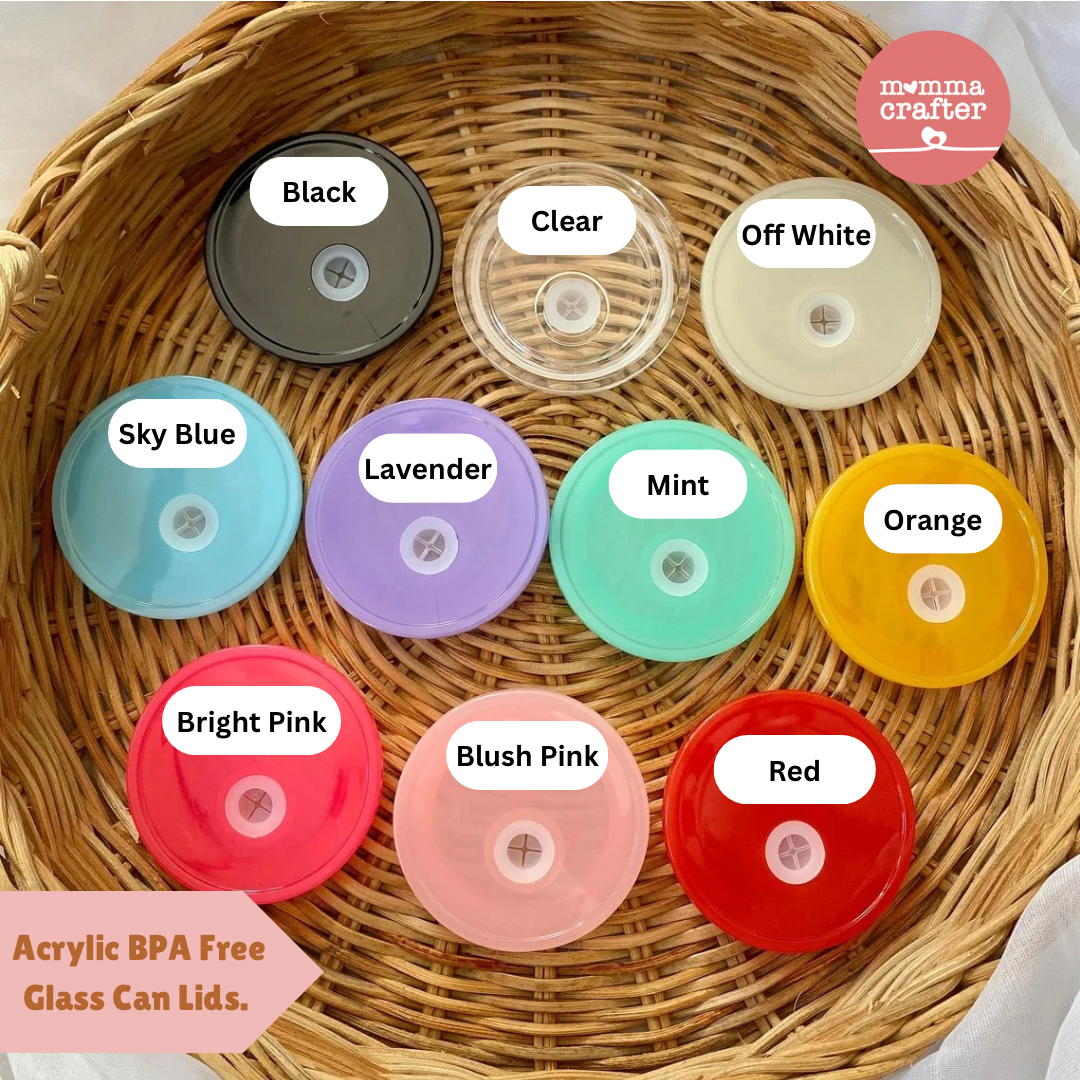 Acrylic BPA Free Colored Glass Can Lid