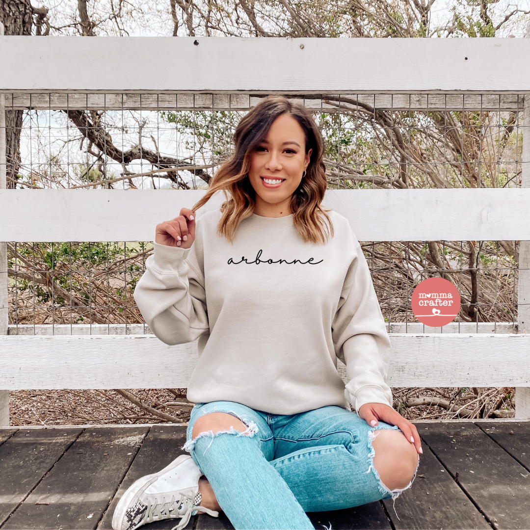 Arbonne Cursive Crewneck