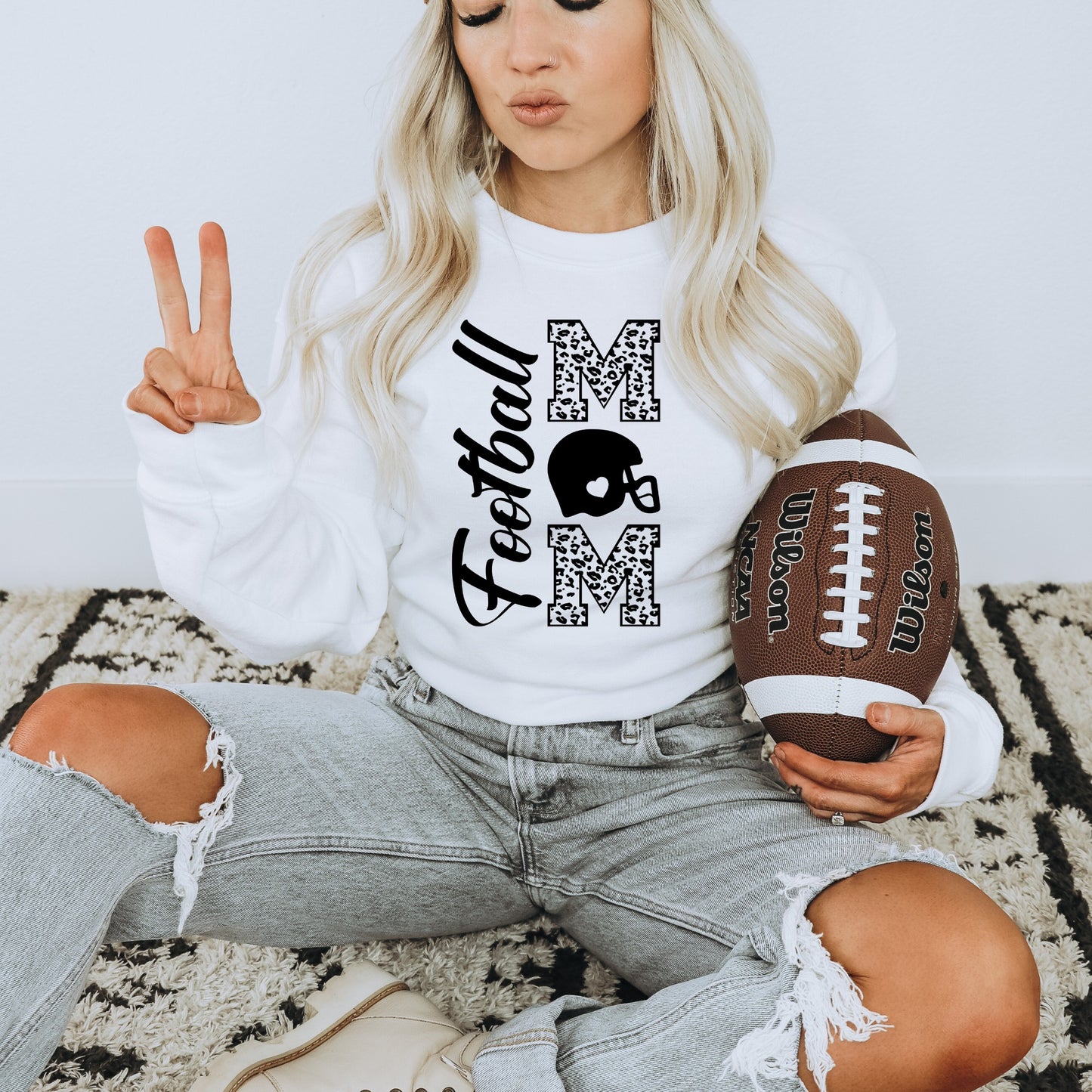 Football Mom Cheetah Sweatshirt