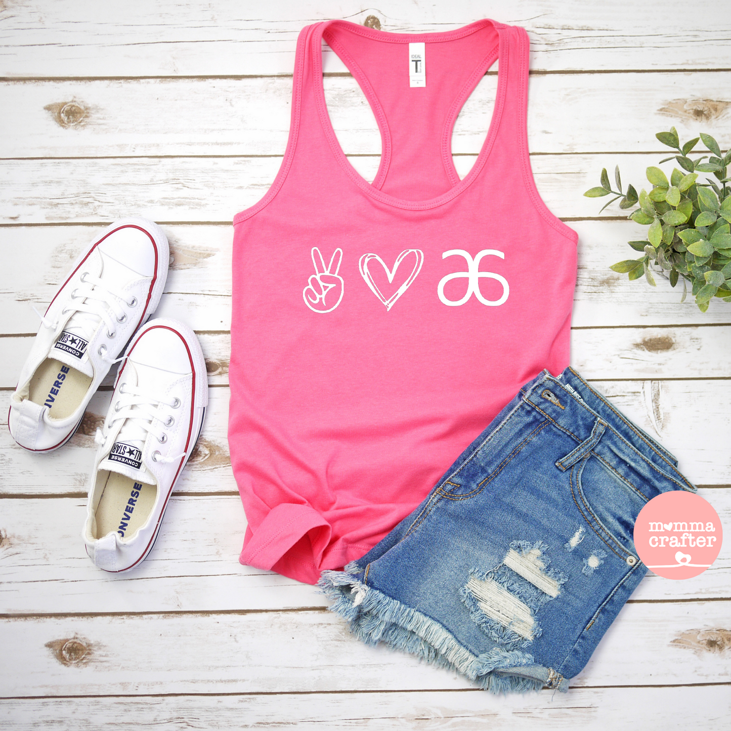 Peace Love Arbonne Racerback Ladies Tank