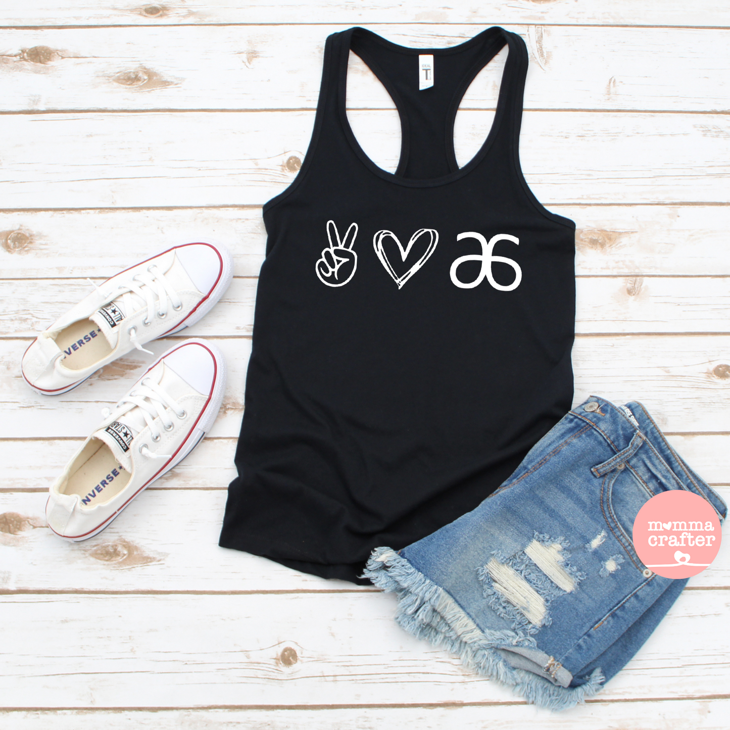 Peace Love Arbonne Racerback Ladies Tank