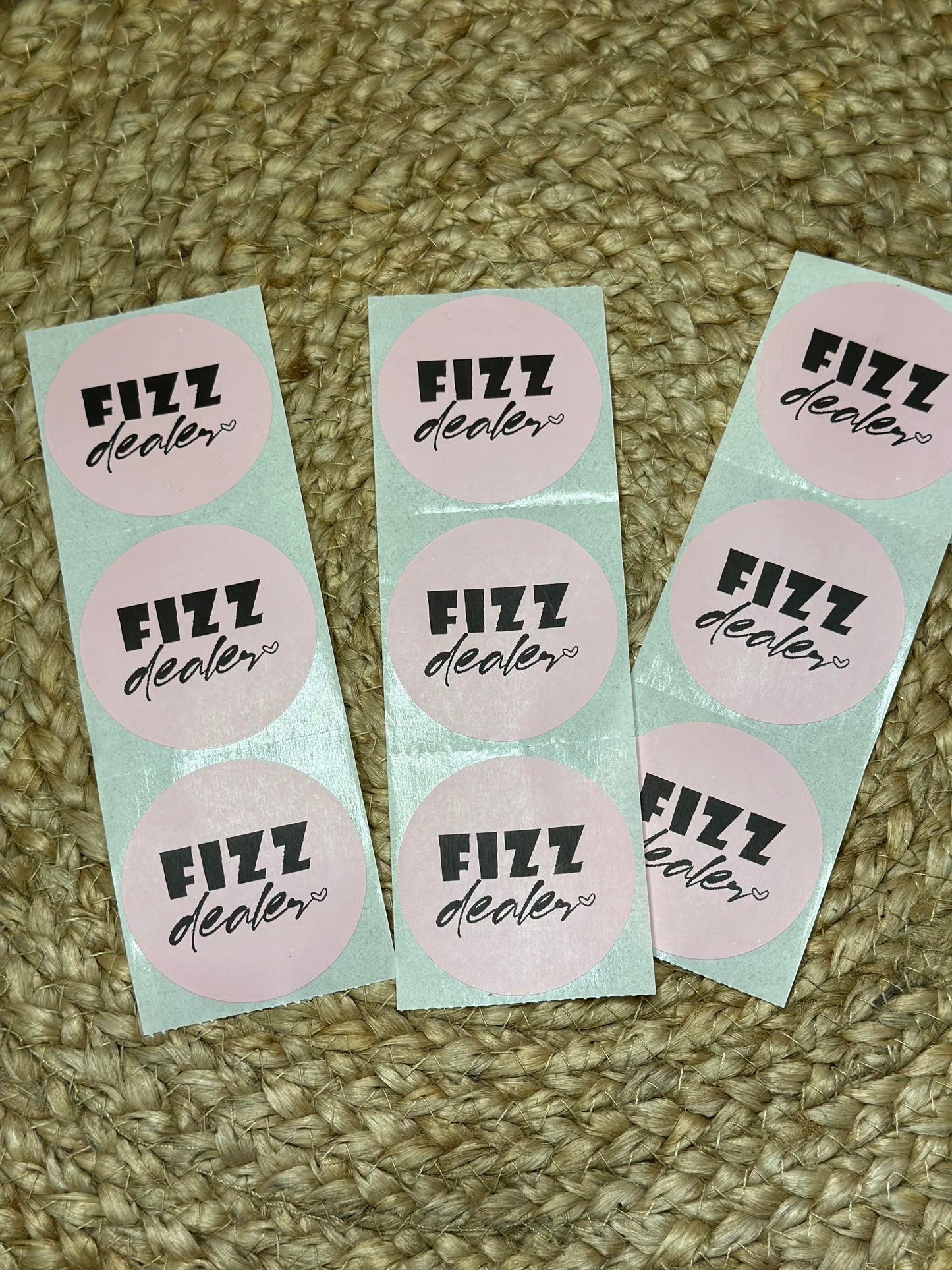 Pink Fizz Dealer 2” Circle Sticker