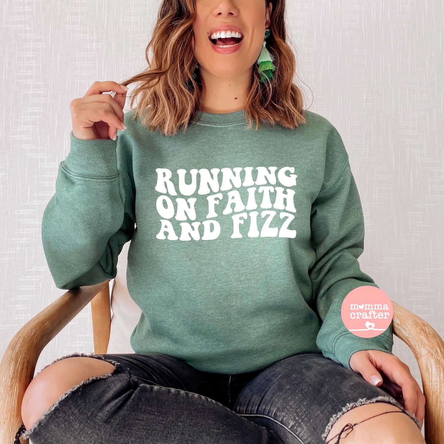 Arbonne Running on Faith and Fizz Sweatshirt