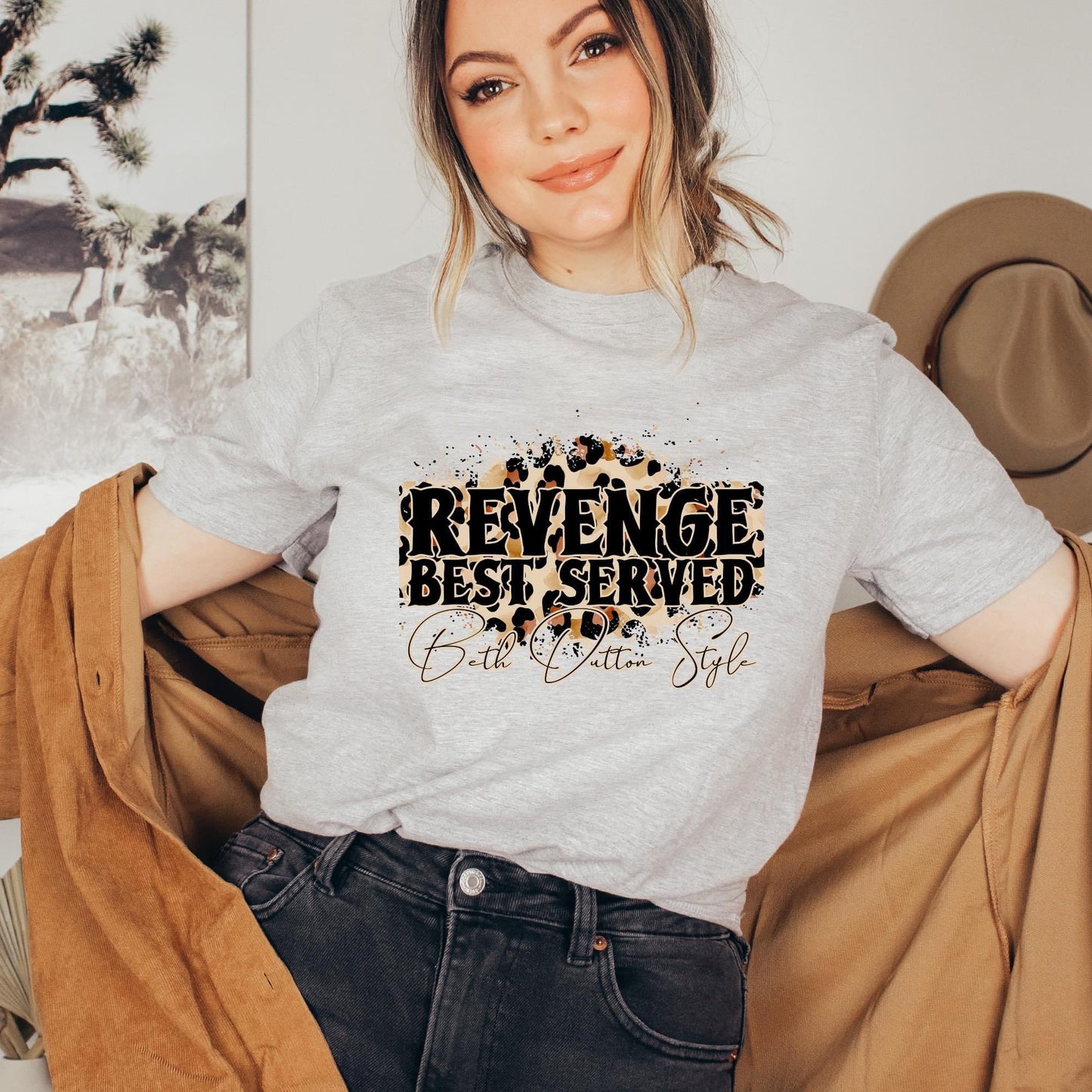 Yellowstone Beth Dutton Cheetah Print T-shirt