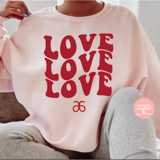 Love Arbonne Stacked Crewneck