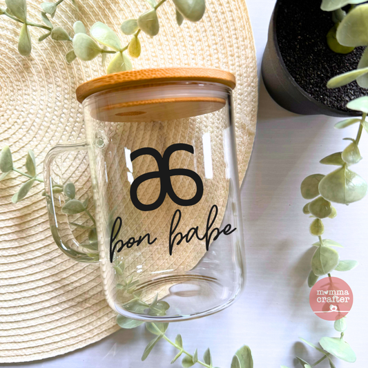 Arbonne Bon Babe 15oz Glass Mug