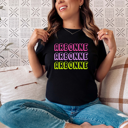 Arbonne Neon Stacked Tshirt