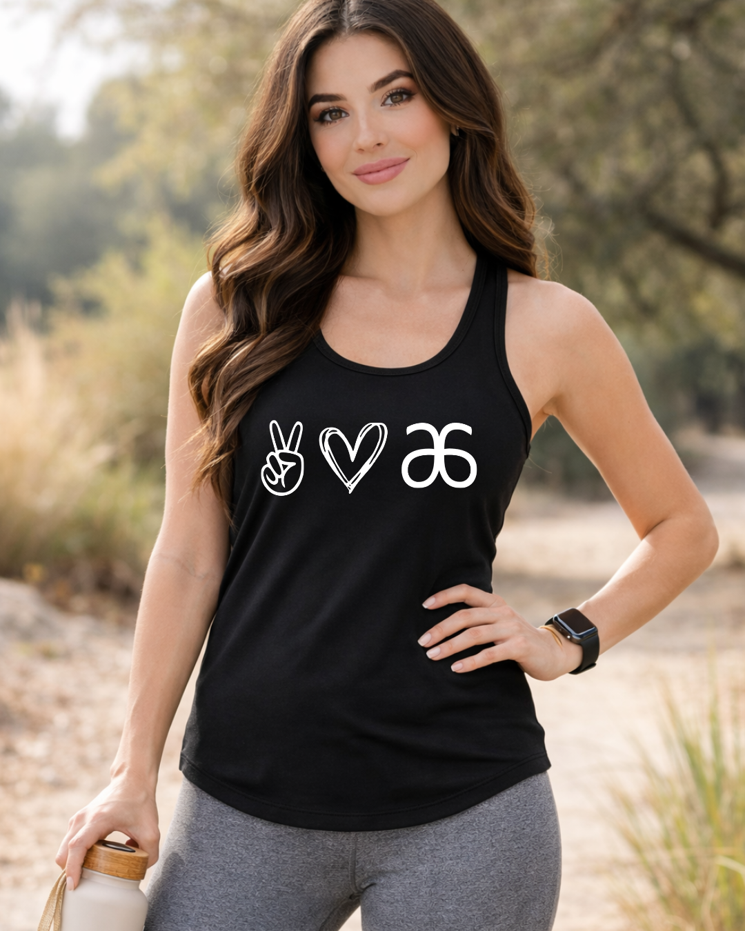 Peace Love Arbonne Racerback Ladies Tank