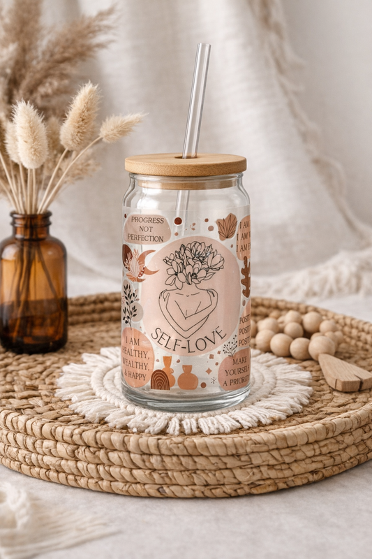 Self Love 16oz Glass Can