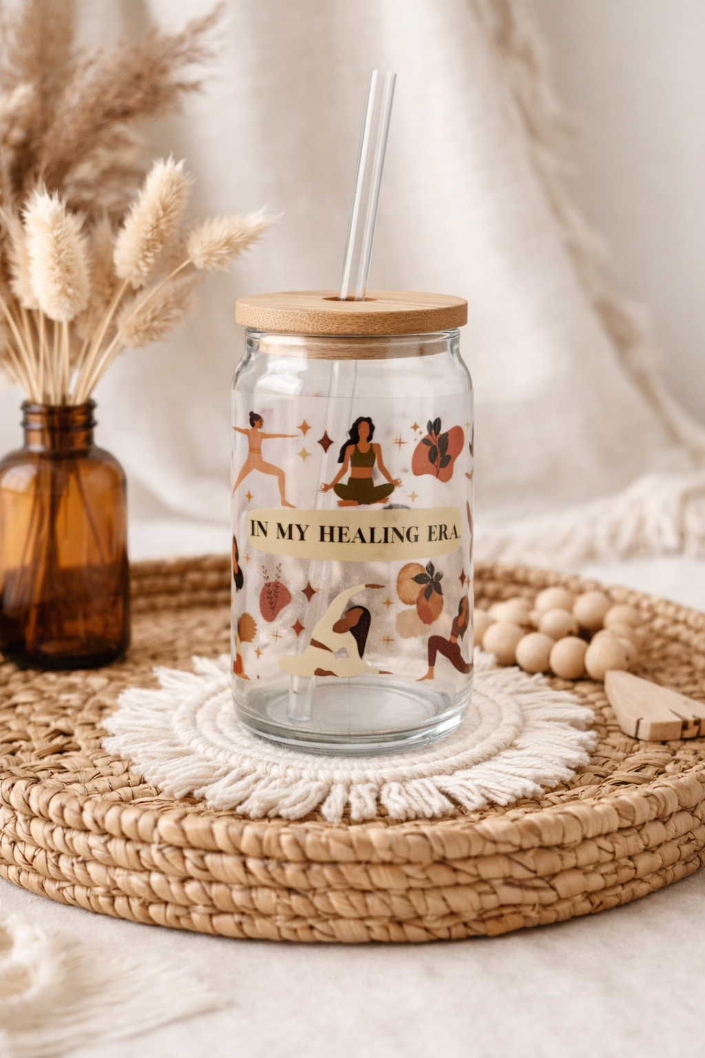 In My Healing Era 16oz Glass Can