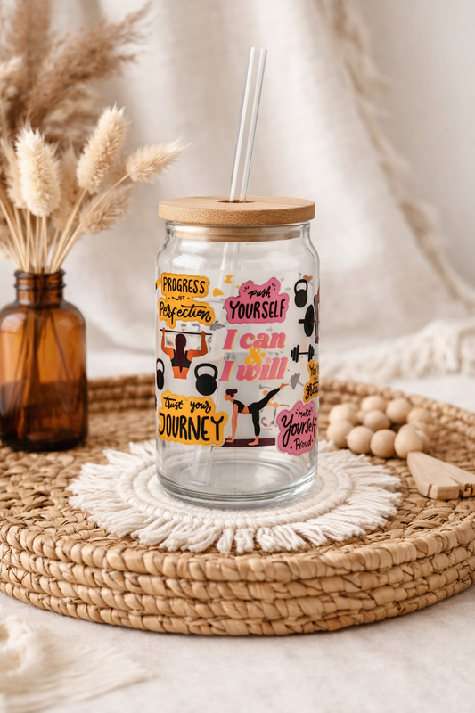 I Can & I Will 16oz Glass Can