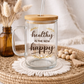 Healthy Is The New Happy 15oz Glass Mug