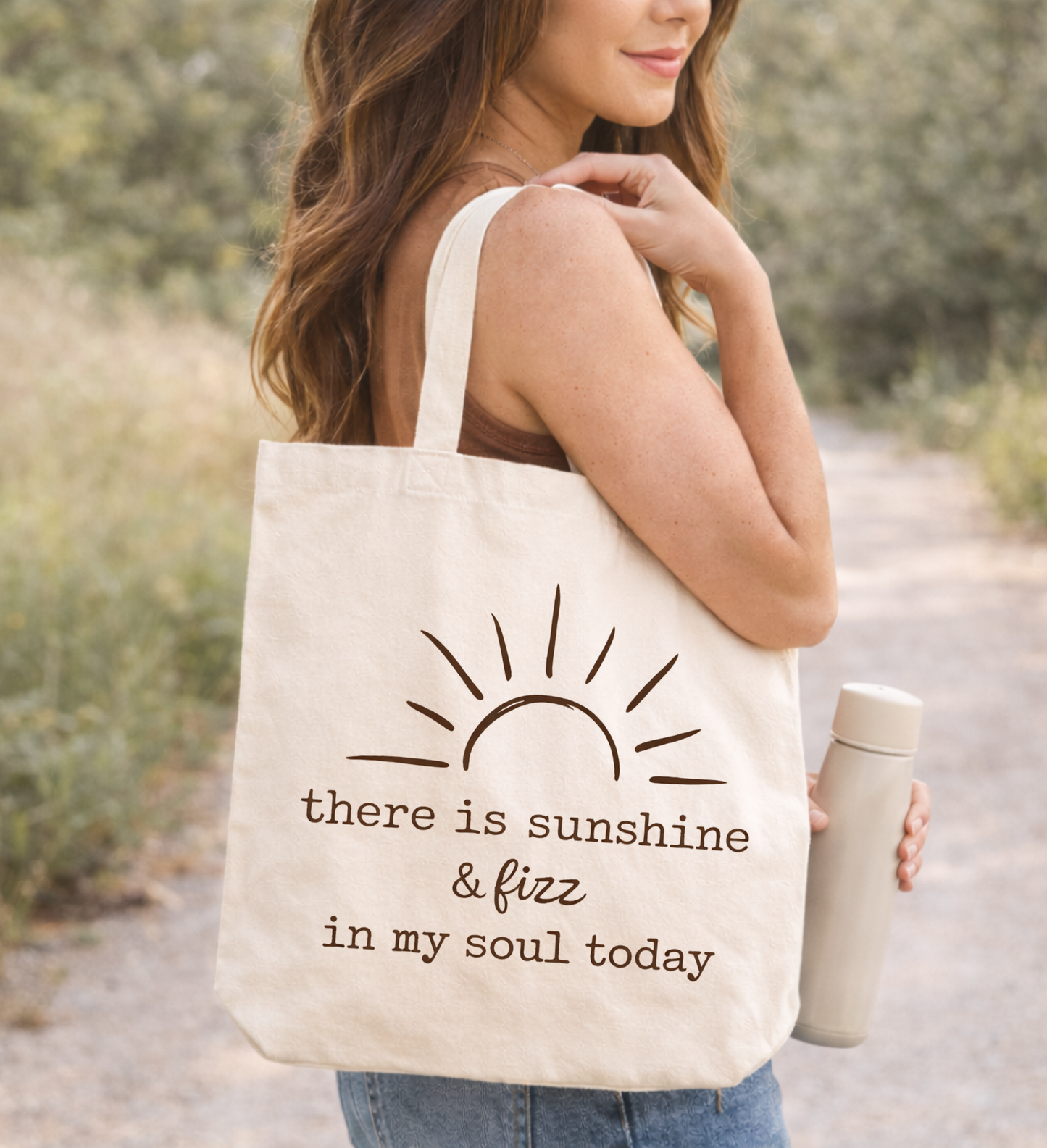 Sunshine and My Favorite Tote Bag (Pick Fizz, Iced Coffee or Caffeine)