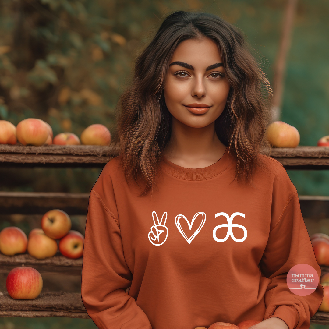 Peace Love Arbonne Sweatshirt