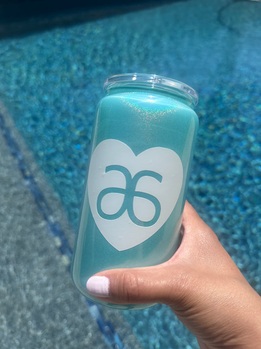 Arbonne Heart Shimmer Glass Can