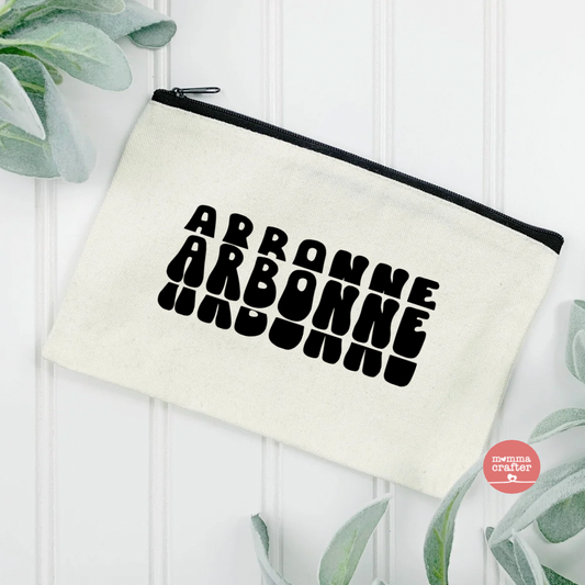 Arbonne Stacked canvas pouch