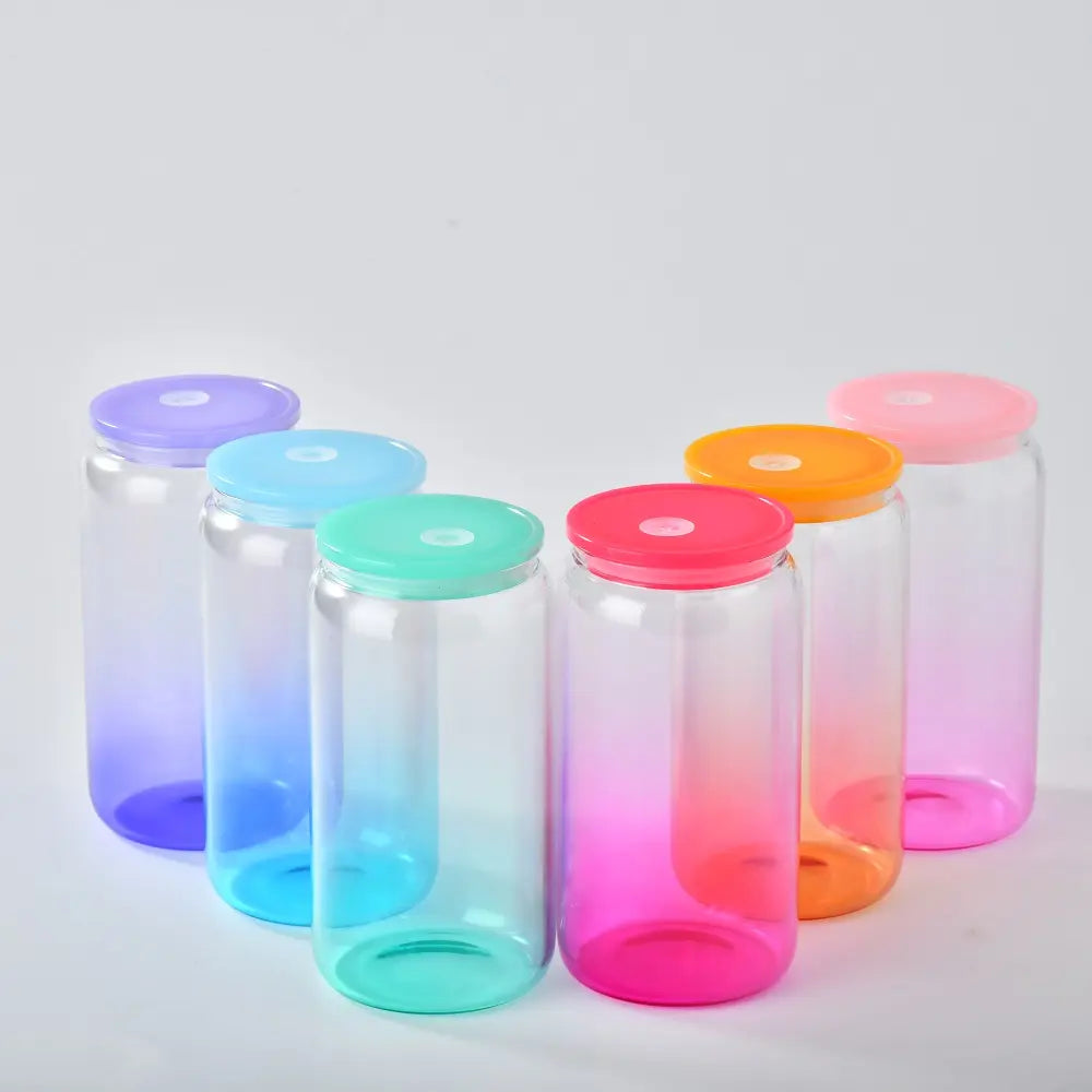 16oz Jelly Ombre Glass Can (Pickyour Design to Customize)
