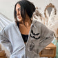 Skellie Bat Balloons Zip Up Sweatshirt