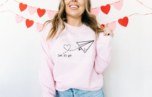 Pink Let it Go Crewneck